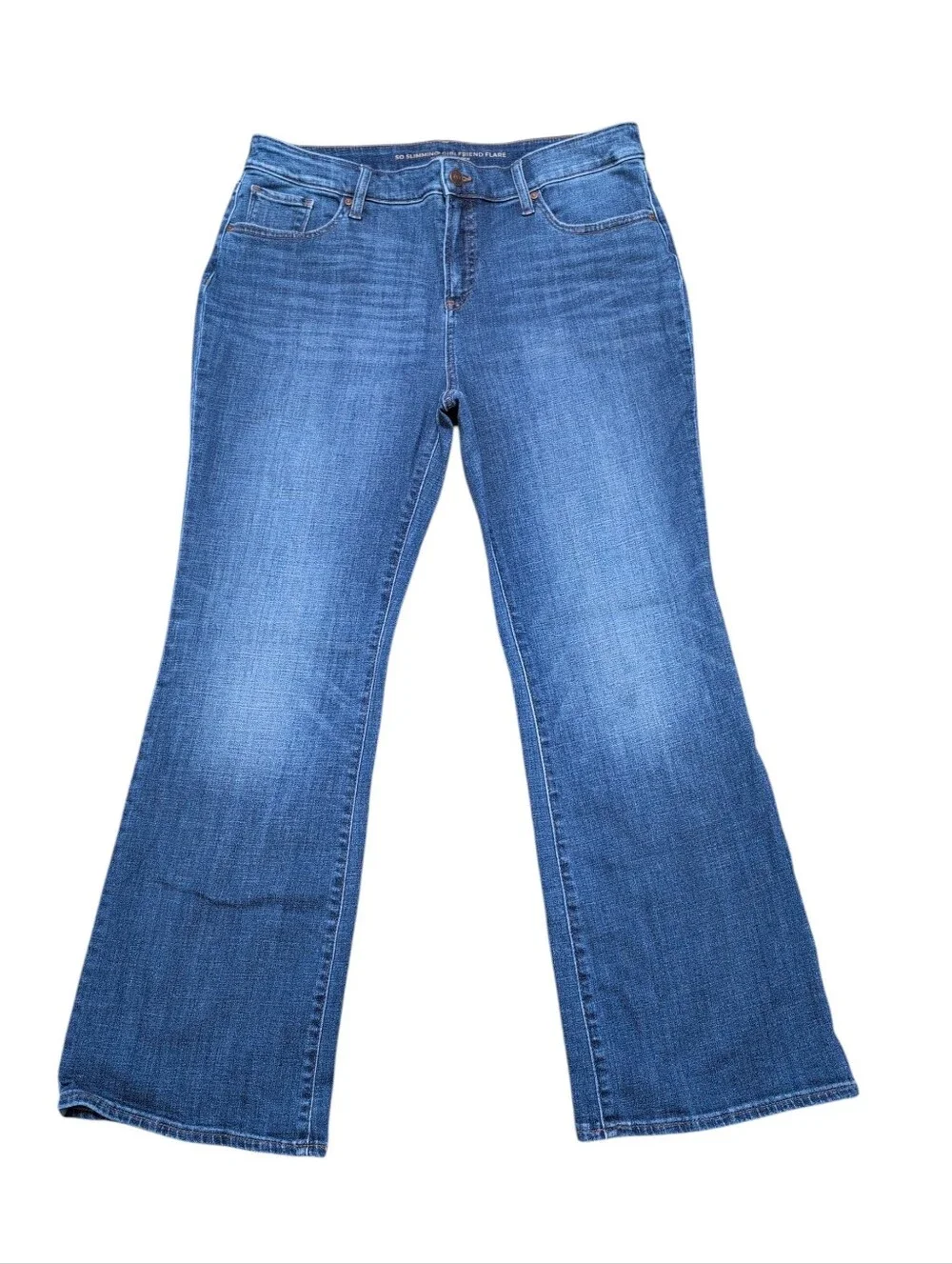 Chico's So Slimming Girlfriend Flare Jeans Medium Wash Size 12P